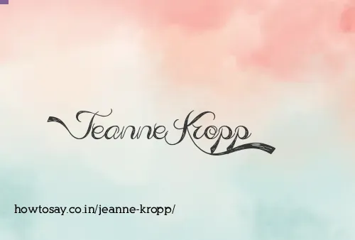 Jeanne Kropp