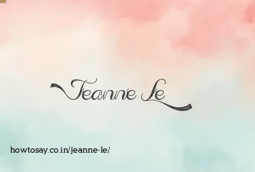 Jeanne Le