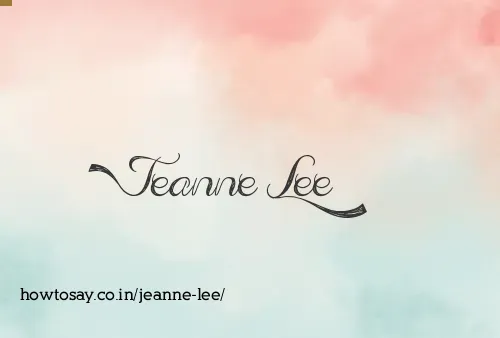 Jeanne Lee