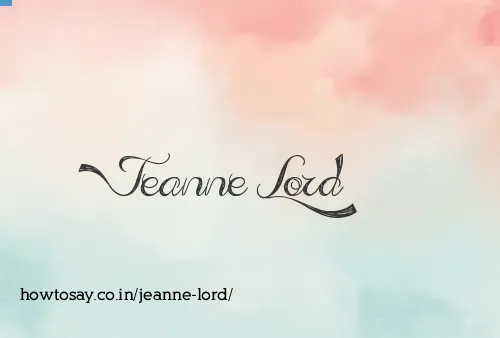 Jeanne Lord