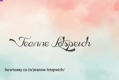 Jeanne Lotspeich