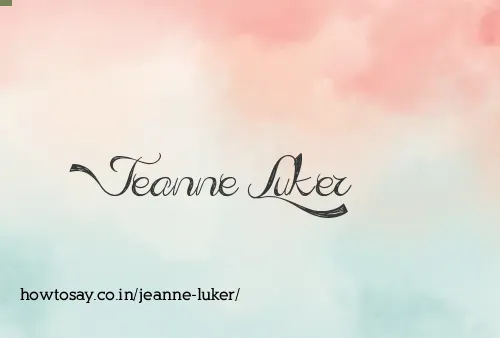 Jeanne Luker