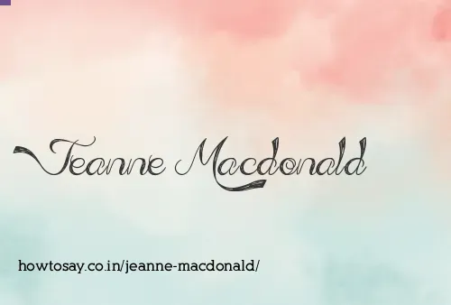 Jeanne Macdonald