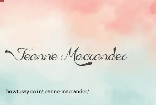 Jeanne Macrander