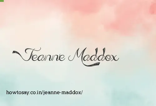 Jeanne Maddox