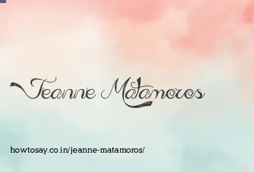 Jeanne Matamoros