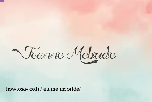 Jeanne Mcbride