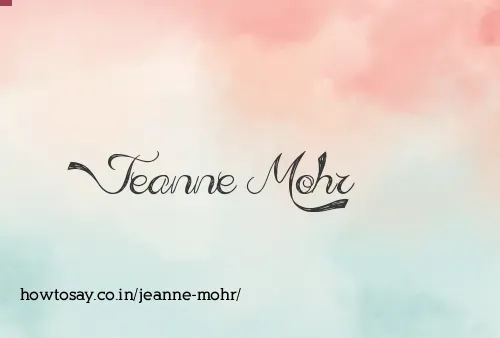 Jeanne Mohr