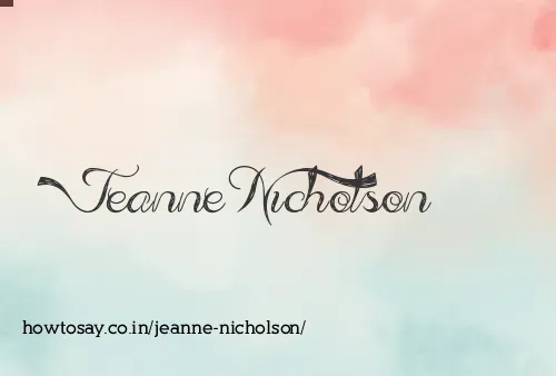 Jeanne Nicholson