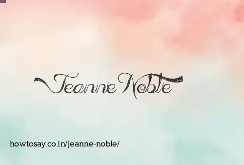 Jeanne Noble