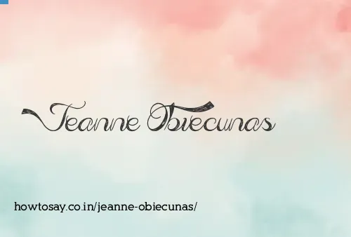 Jeanne Obiecunas