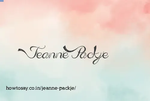 Jeanne Packje