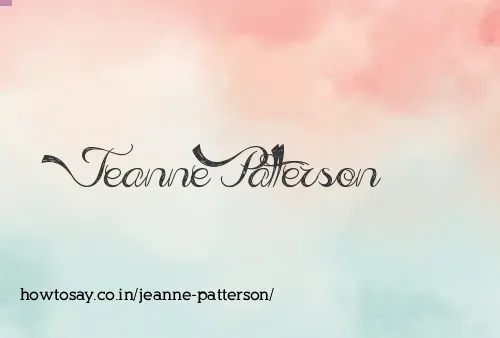 Jeanne Patterson