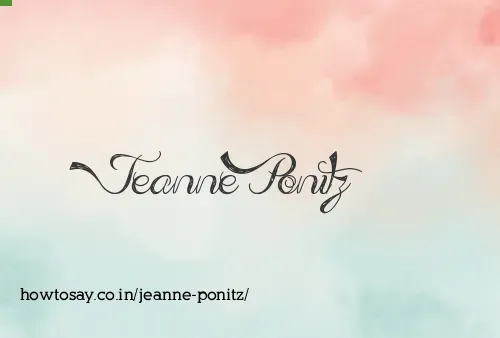 Jeanne Ponitz