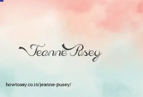 Jeanne Pusey