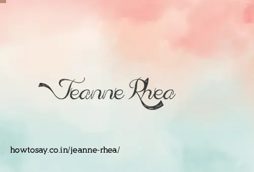 Jeanne Rhea