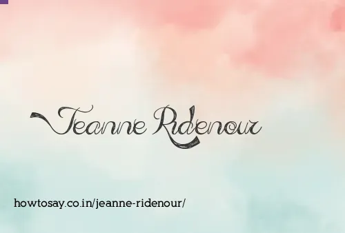 Jeanne Ridenour