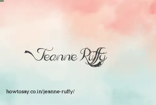 Jeanne Ruffy