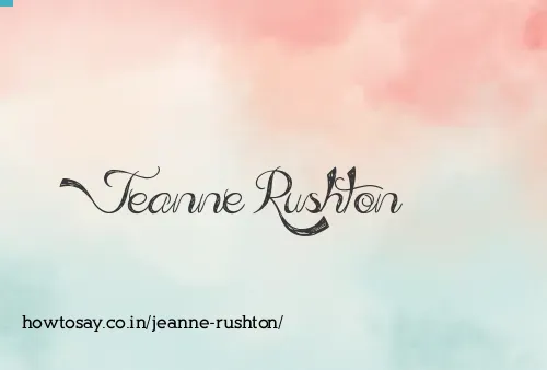 Jeanne Rushton