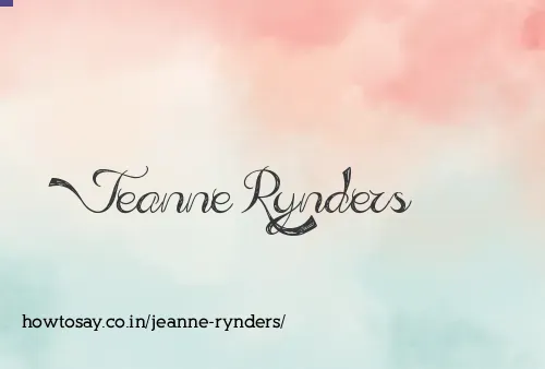 Jeanne Rynders