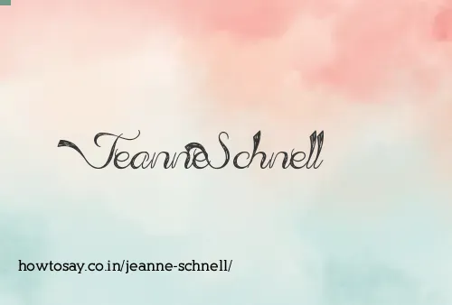 Jeanne Schnell