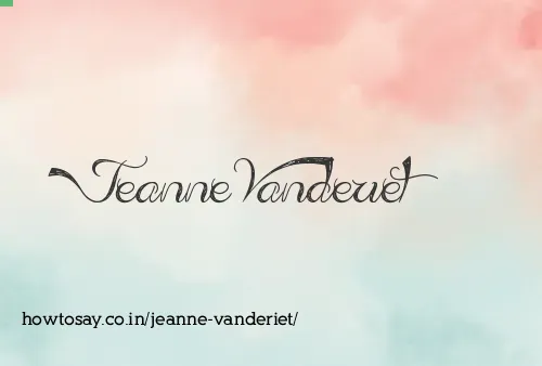 Jeanne Vanderiet