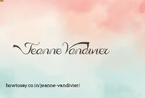 Jeanne Vandivier