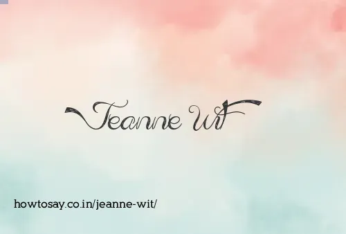Jeanne Wit