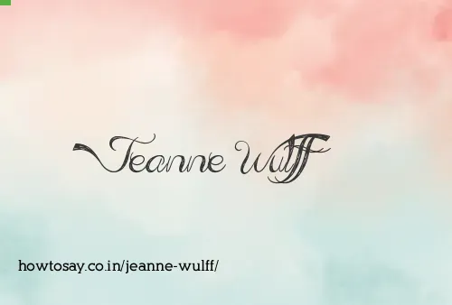Jeanne Wulff