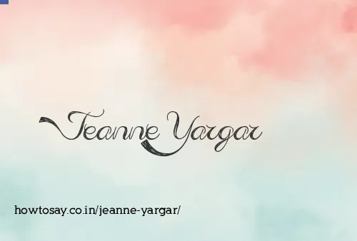 Jeanne Yargar
