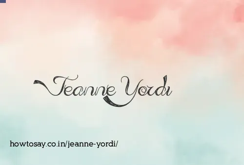 Jeanne Yordi