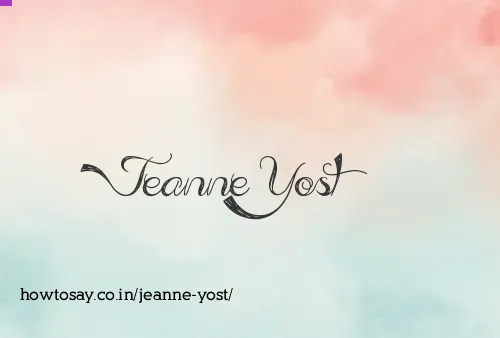 Jeanne Yost