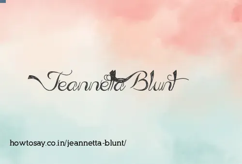 Jeannetta Blunt