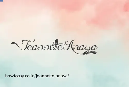 Jeannette Anaya