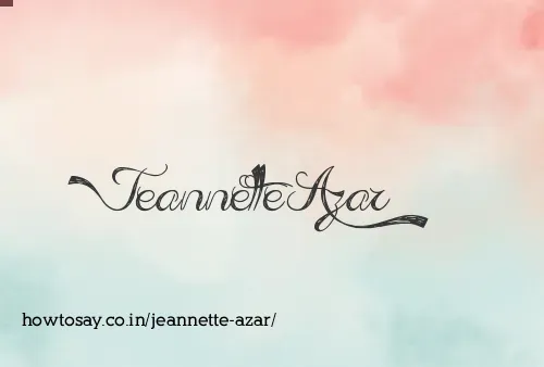 Jeannette Azar