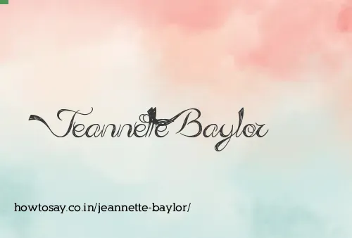 Jeannette Baylor
