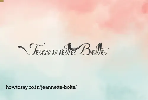 Jeannette Bolte
