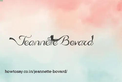 Jeannette Bovard