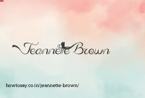 Jeannette Brown
