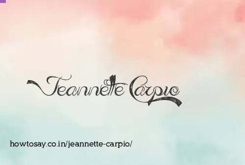Jeannette Carpio