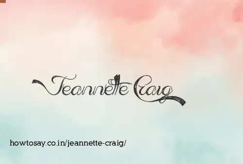 Jeannette Craig