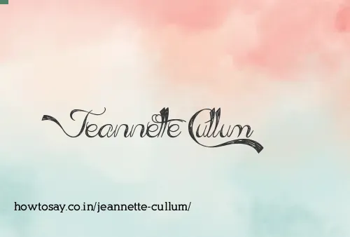 Jeannette Cullum