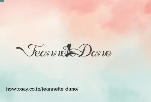 Jeannette Dano