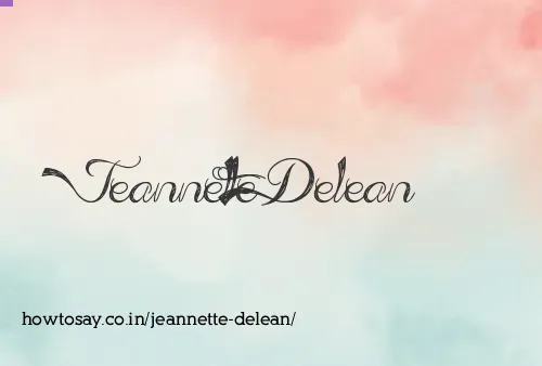 Jeannette Delean