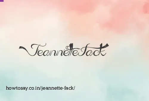 Jeannette Fack