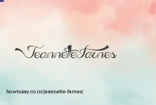 Jeannette Farnes