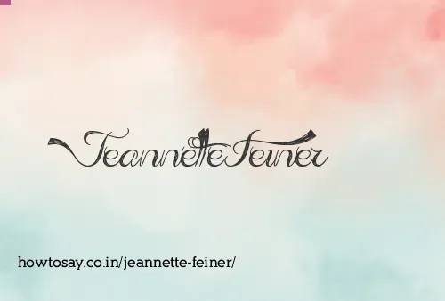 Jeannette Feiner