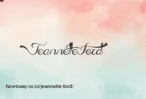 Jeannette Ford