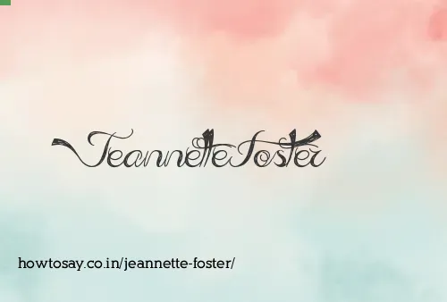 Jeannette Foster