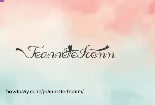 Jeannette Fromm